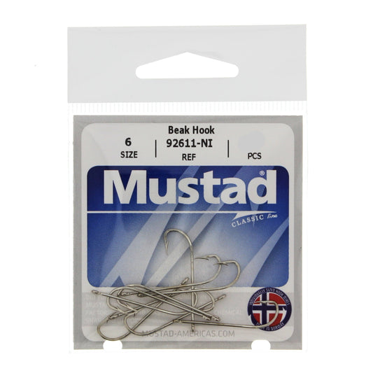 Mustad Beak Hook - Special Long Shank 92611 Nickel