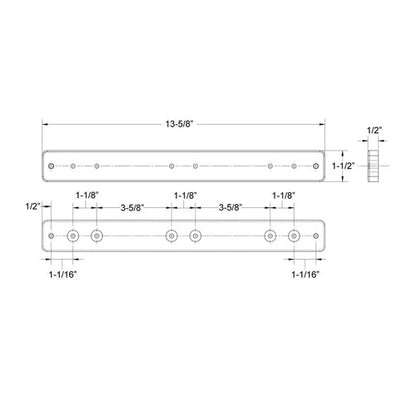 Taco 3-Rod Stainless Steel Rod Hanger Rack F16-2753-1