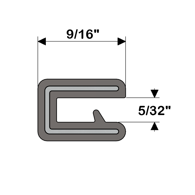 Taco Marine Metals 5/32" Flex Trim Boat Hatch Molding Per Foot