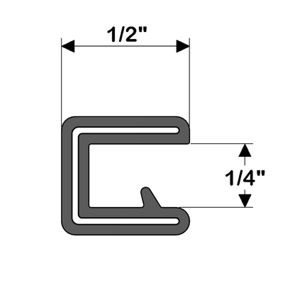 Taco Metals Flex Trim 1/4” White Flexible Vinyl Trim Per Foot