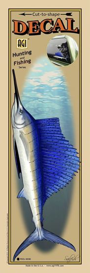 Salty Bones BPF2478 Decal, Profile Sailfish