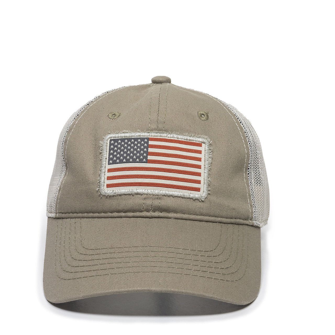 Outdoor Cap USA 155-KP Americana Mesh Cap Khaki/Putty