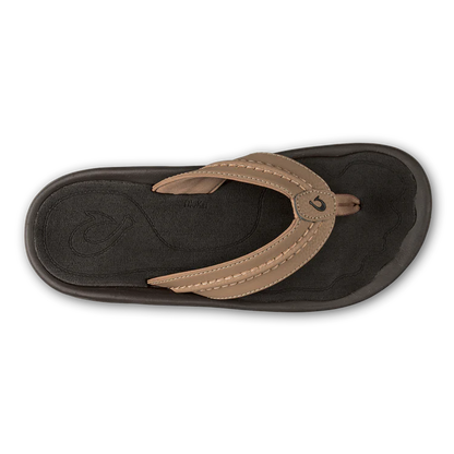 Olukai Men's Hokua Flip Flops - Tan/Tan