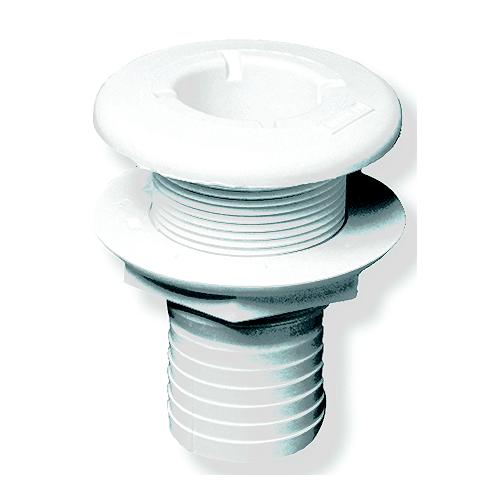 Forespar CF253 1-1/2" Marelon Hose Tailpipe Mushroom Head Thru Hull w/Nut, White.