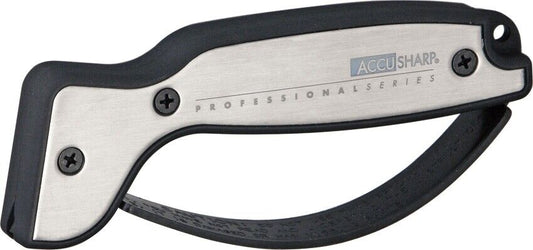 AccuSharp Pro Tool Knife Reversible Tungsten Carbide Sharpeners Rubberized Grip - Stainless Steel.