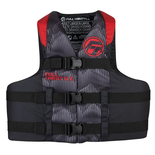 Full Throttle Adult Nylon Life Jacket - Large/x-large - Red - 112200-100-050-22