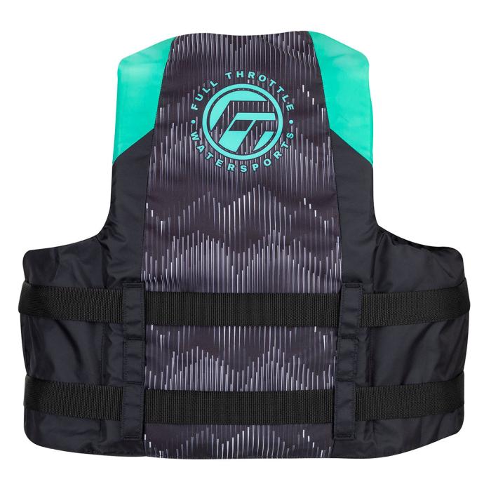Full Throttle Adult Nylon Life Jacket - Aqua - S/M