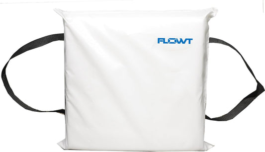 White Cloth Throwable Foam Cushion Type IV USCG Approved.