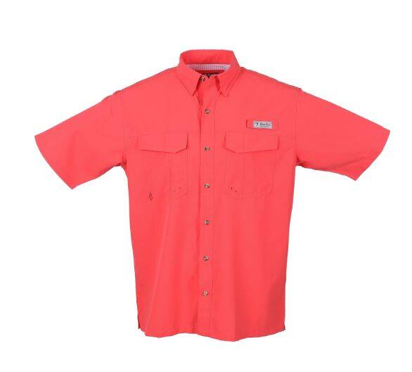 Bimini Bay Cayenne Men's Flats V Short Sleeve Shirt With Bloodguard Plus