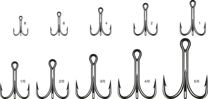 VMC 9626 4X Treble 50 Hooks Black Nickel