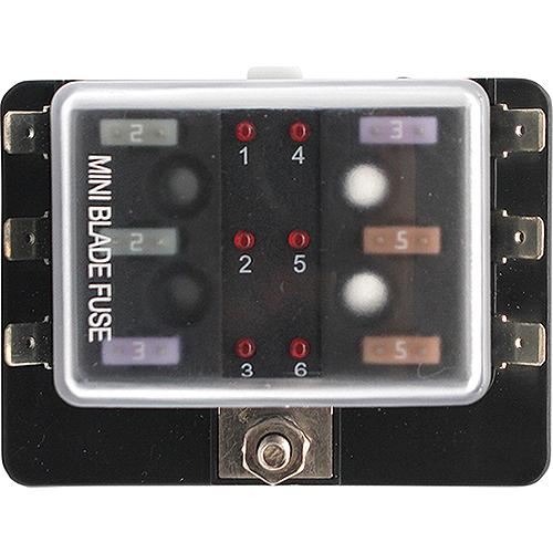 Cole Hersee 880025-BP SD MINI Fuse Block 100 AMP 6-Gang