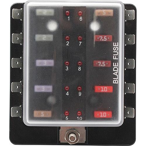 Cole Hersee 880026-BP SD MINI Fuse Block 100 AMP 10-Gang