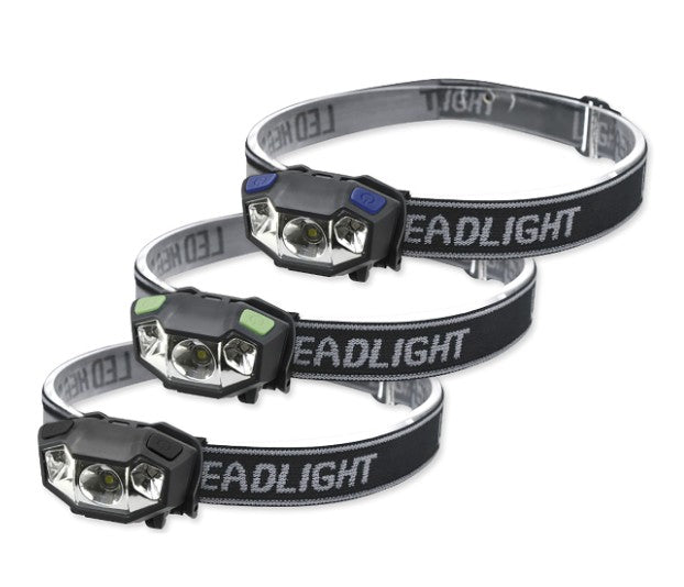 Ridgeline 3 Pack 100 Lumen LED Headlamp Set.