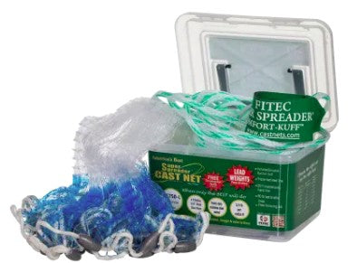 Fitec RS 750 L Series Cast Net 3/8" 6' w/ Lead Clear Mono.