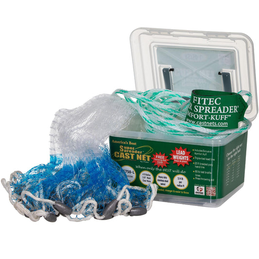 RS 750 L Series Cast Net 3/8" 9ft w/ Lead Clear Mono 9'