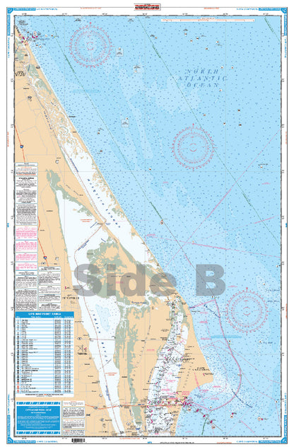 Cape Canaveral Offshore Fish and Dive Chart 124F