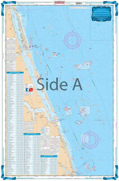 Waterproof Charts 127F Palm Beach to Fort Pierce Fishing Offshore