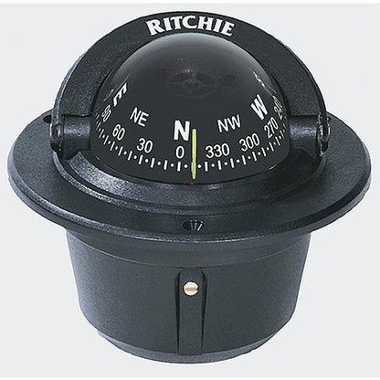 Ritchie 2-3/4" Explorer Flush Mt. Compass, Black.