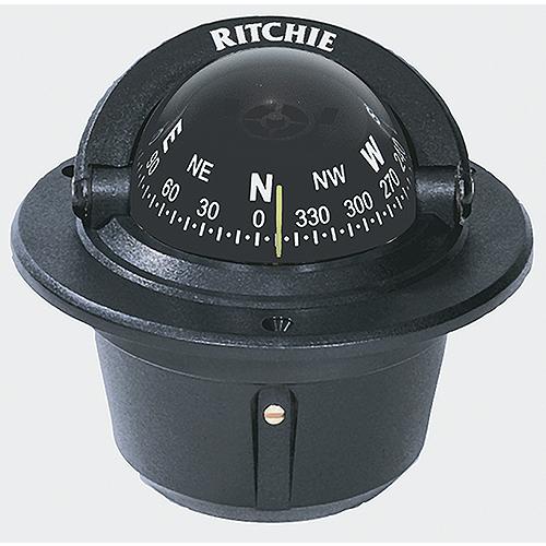 Ritchie 2-3/4" Explorer Flush Mt. Compass, Black.