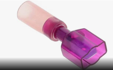Fully Insulated Quick Connect Terminals 18-20 AWG - (Pink) .250M-Male: Pole/Shield