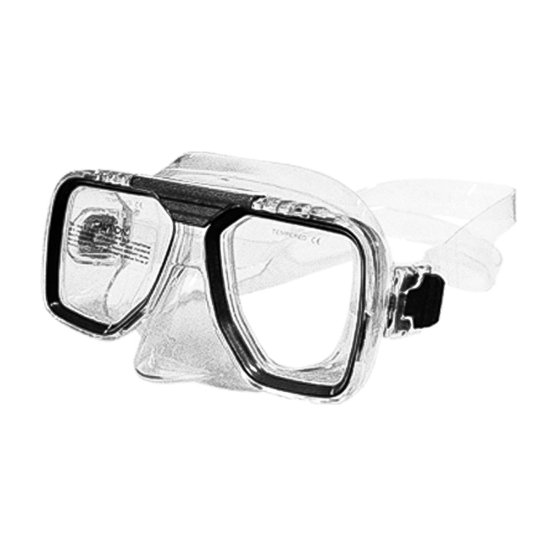 Saekodive Adult Mask & Snorkel Silicone Set Black Clear