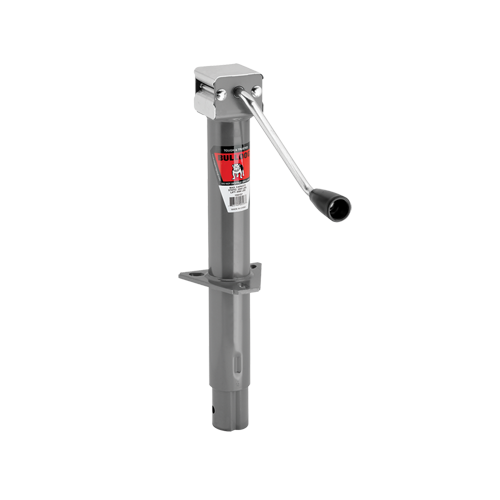BULLDOG Round Trailer Jack, A-Frame, 2,000 lbs. Lift Capacity, Sidewind, Bolt-On, 13" Inch Travel