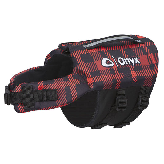 Onyx 157200-100-030-19 Neoprene Pet Vest Red Plaid Medium 30-60lbs