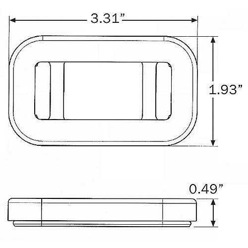 Optronics A91GBP Flush Mount Grommet for Mini Sealed Lights.