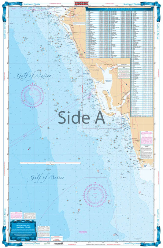 Waterproof Southwest Florida Offshore Fish and Dive Chart 15F