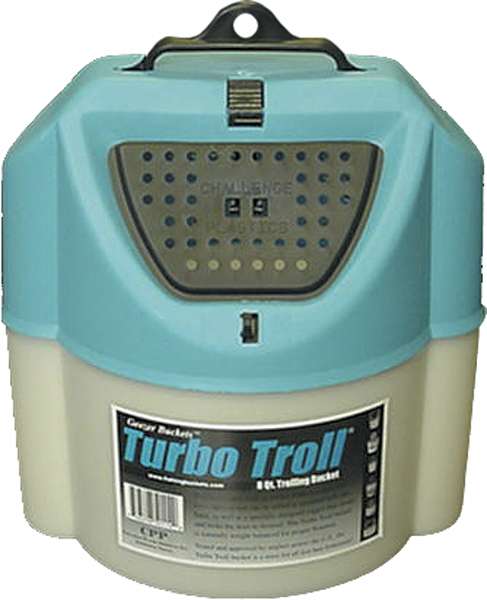 Challenge 50114 Turbo Troll Bait Bucket, 8 Quart, White