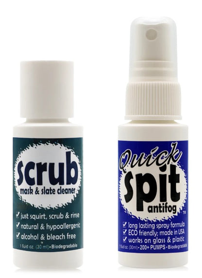 Jaws Spit and Scrub Antifog - Cleaner Combo Pack.