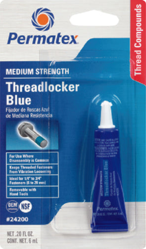 Permatex 24200 - 242 Blue Threadlocker Tube - .6 ml.