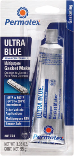 Permatex 81724 Ultra Blue® Multipurpose RTV Silicone Gasket Maker, 3.35 Ounce