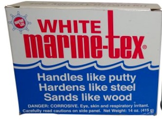 Marine-Tex Epoxy Putty, 14 Ounce - White.