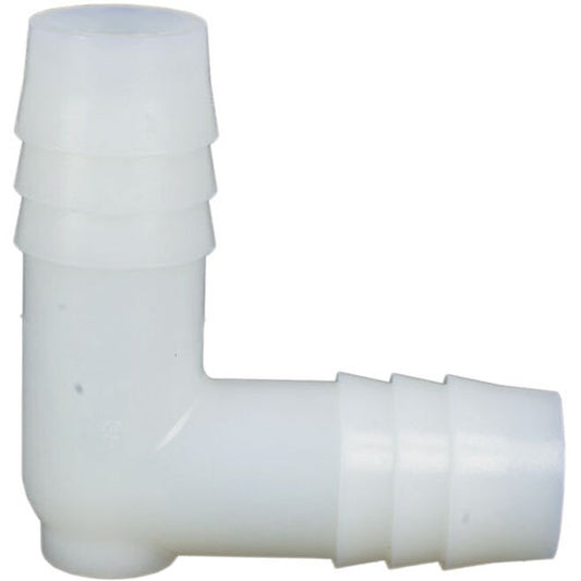 Elbow Hose Fitting - 1/4" Hose - White