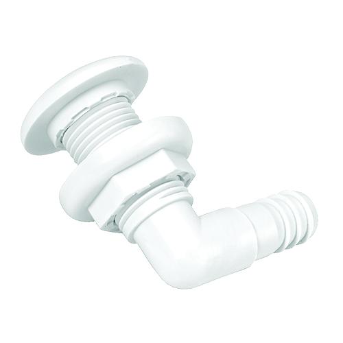 Johnson Pump 75035 3/4" 90° White Thru-Hull.