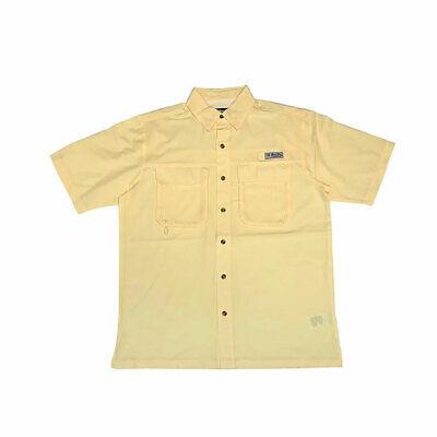 Bimini Bay Outfitters FLATS IV Sunray Yellow Short Sleeve  Shirt WITH BLOODGUARD Small