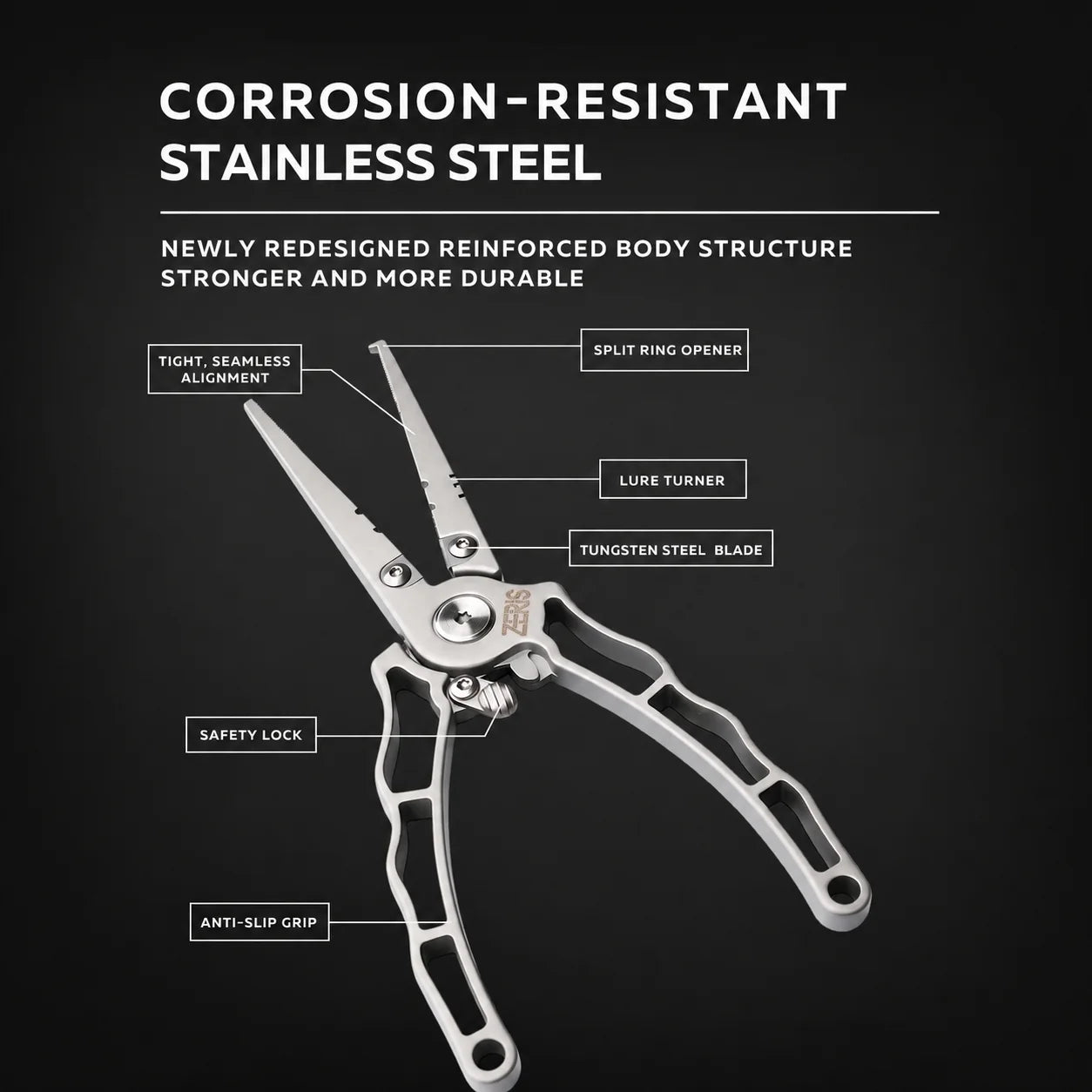 ZERIS Fishing Stainless Steel Pliers