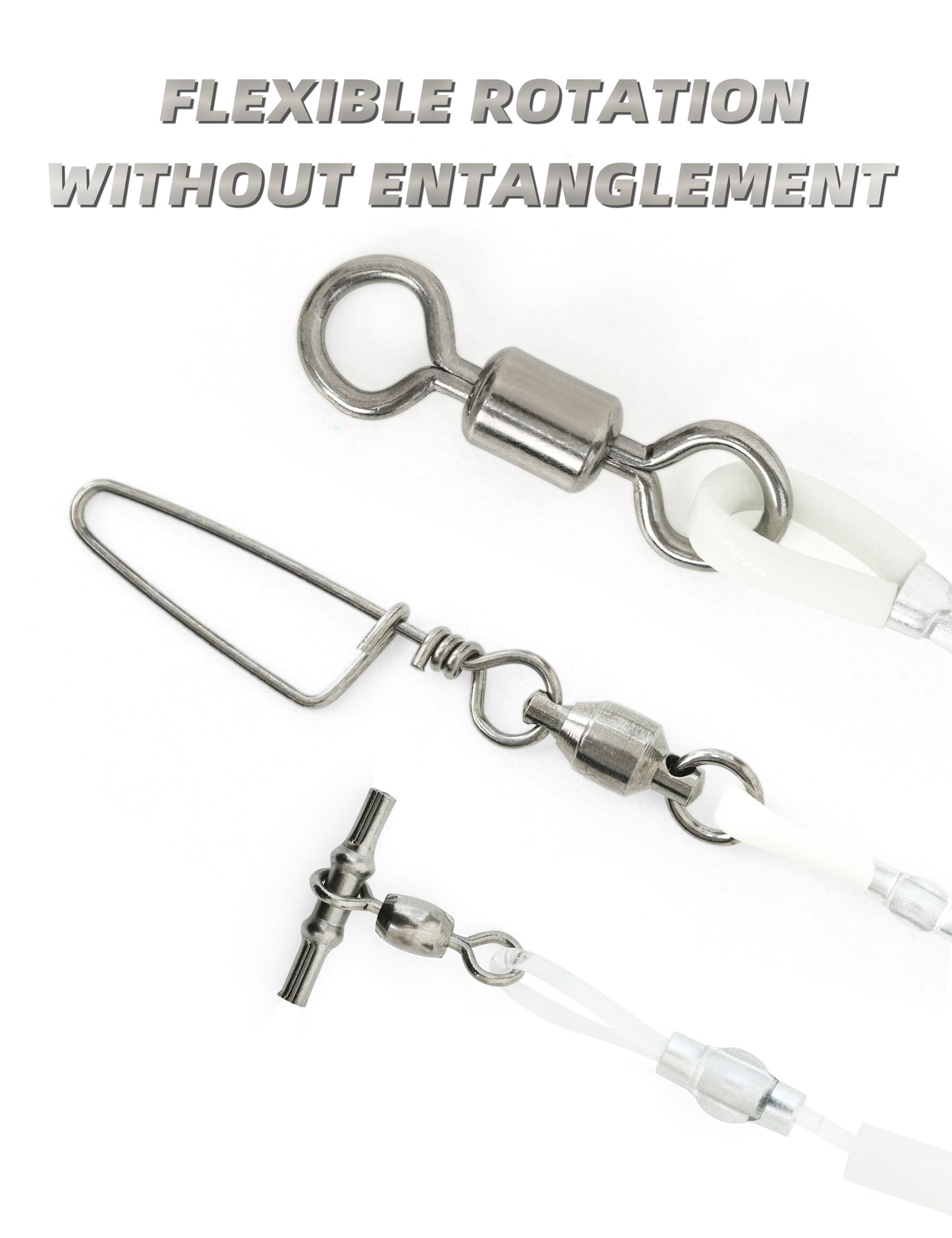 BLUEWING Deep Drop Rig Glow Tubes and Stainless Steel Hooks 300lbs 12/0