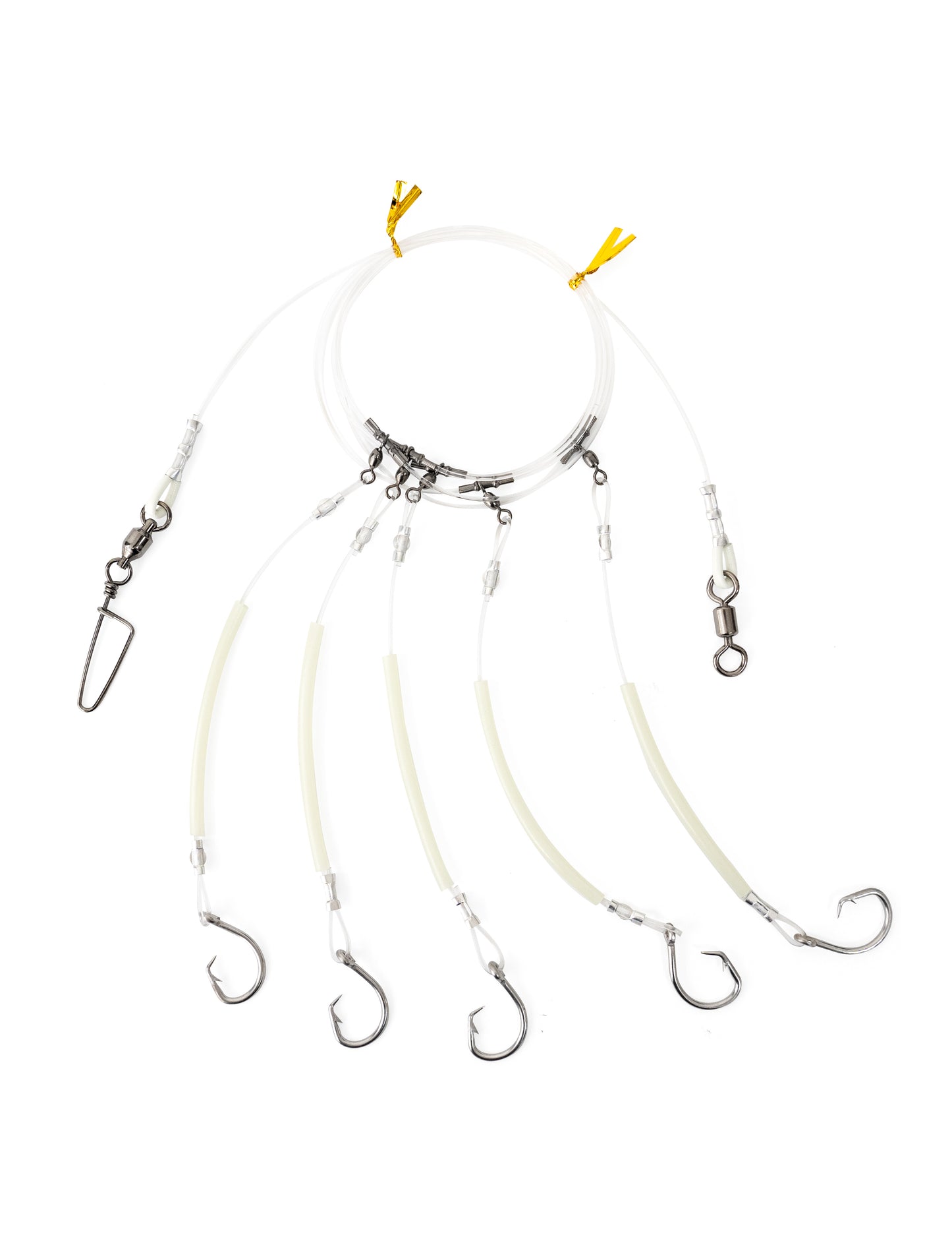 BLUEWING Deep Drop Rig Glow Tubes and Stainless Steel Hooks 300lbs 12/0