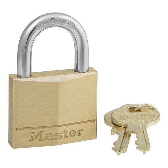 Master Lock 140D Solid Brass Keyed Different Padlock