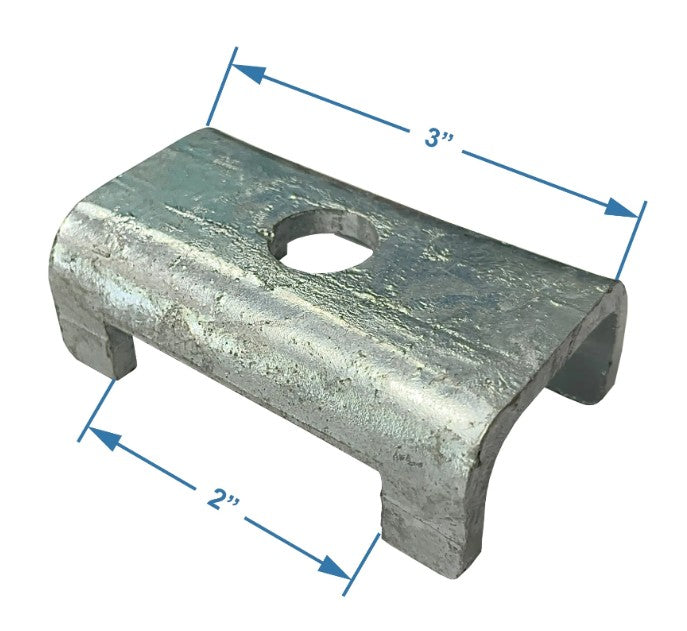 WaterLand Axle Spring Seat (Galvanized) for 2" Square Axles.