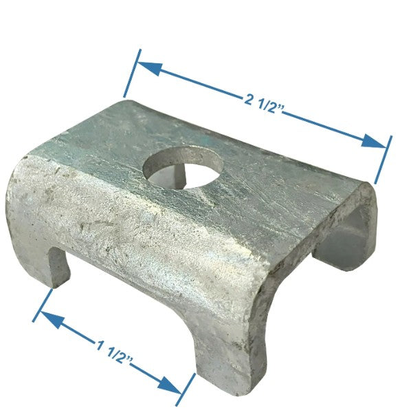 WaterLand Axle Spring Seat (Galvanized) for 1-1/2" Square Axles.