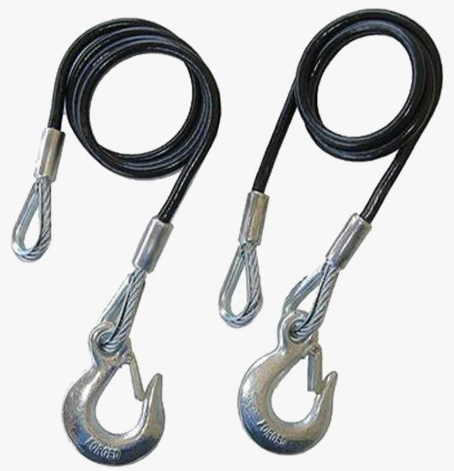 Boat Trailer Hitch Security Cables 12,000 Pound 1 Pair