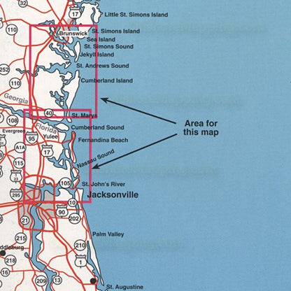 Top Spot Fishing Map N-226 Jacksonville to Brunswick Area