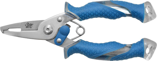 CUDA 5" Steel Titanium Bonded Mini Plier w/ Blue Handle.