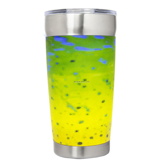 Calcutta Traveler 20 Ounce Stainless Steel Double Insulated Cup - Mahi Pattern.