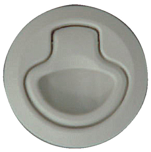 Southco Teak Isle Flush Slam Latch Round, Non-Locking, White 2" Inch.