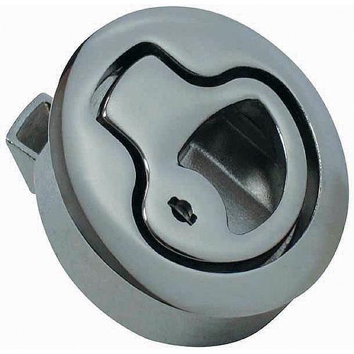 SouthCo Teak Isle Flush Slam Latch, Locking, Stainless for 2" Inch Hole.