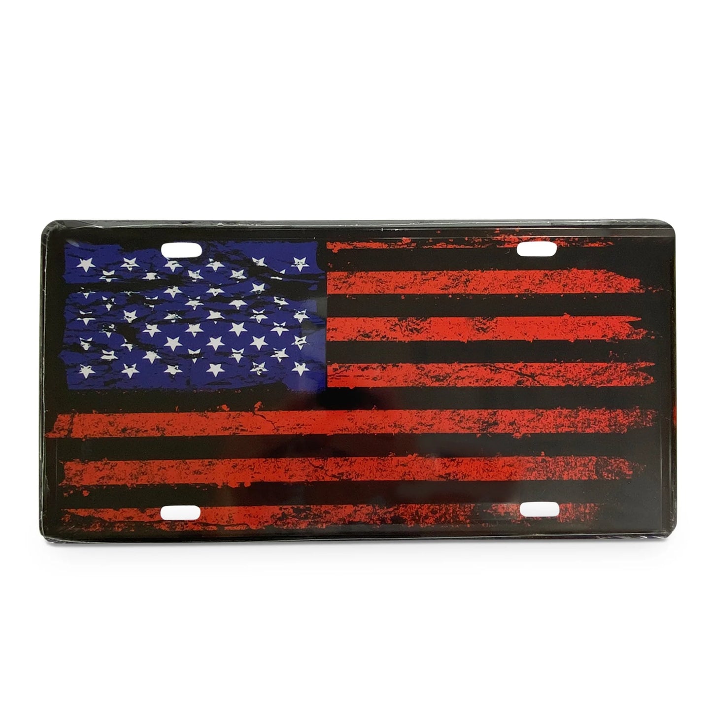 Rivers Edge 2689 Vanity License Plate 12in x 6in - American Flag Dsitressed